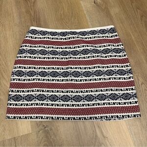 NWT Madewell Red and Black Stripe Mini Skirt
